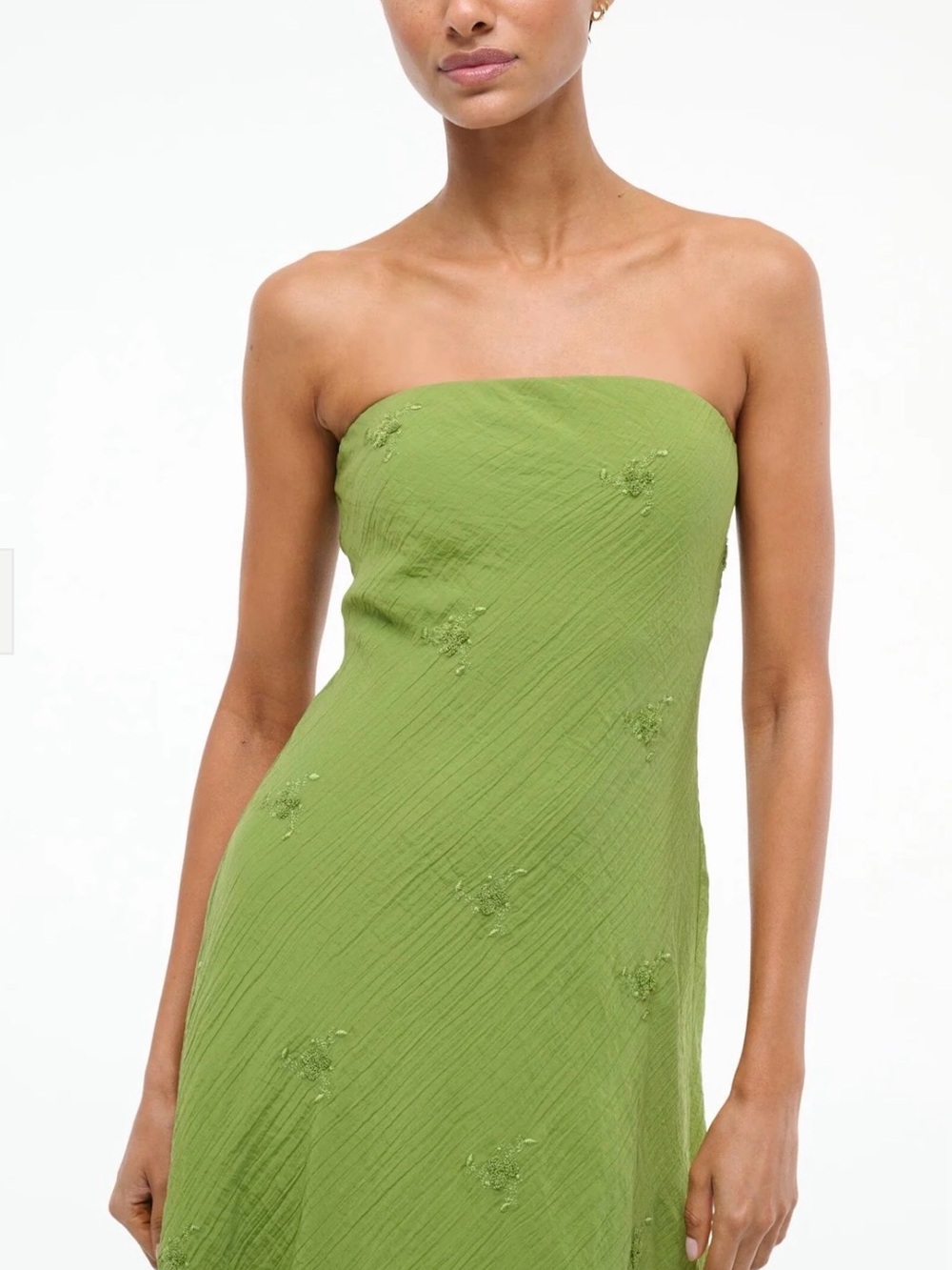 STAUD CASSIE DRESS GARDEN GREEN - Picture 3 of 5